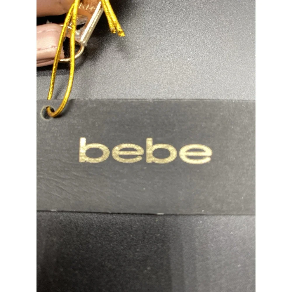 NWT Bebe Zaza Zip Around Wallet Blush‎ Wristlet Rhinestones